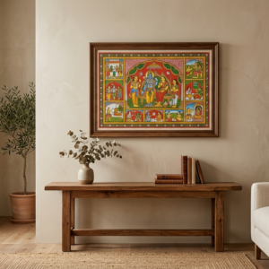 (Cheriyal / Kalamkari style)
