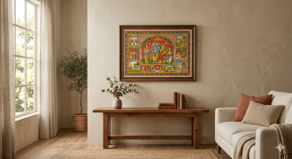 (Cheriyal / Kalamkari style)