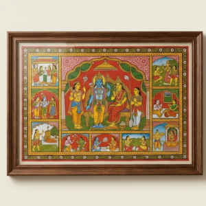 (Cheriyal / Kalamkari style)