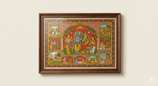 (Cheriyal / Kalamkari style)